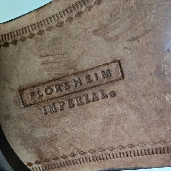 Florsheim Imperial Rome Cap Toe Black Leather Dress Shoes Size 10 - Picture 6 of 7